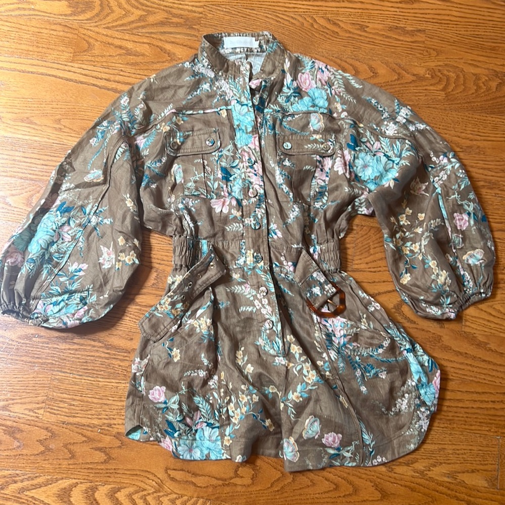 Floral long sleeve romper